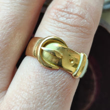 Load image into Gallery viewer, Edwardian 18ct Yellow Gold Buckle Ring, Hallmarked London 1904
