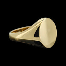 Load image into Gallery viewer, Vintage 18ct Yellow Gold Plain Oval Signet Ring, Hallmarked Birmingham 1992
