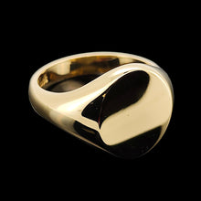 Load image into Gallery viewer, Vintage 18ct Yellow Gold Plain Oval Signet Ring, Hallmarked Birmingham 1992

