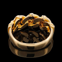 Load image into Gallery viewer, A yellow gold three stone diamond ring
