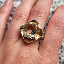 Load image into Gallery viewer, Vintage 14ct Gold Pale Citrine Ring modelled
