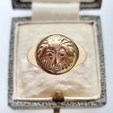 Load image into Gallery viewer, Vintage 9ct Gold Bull Ring in box
