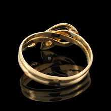 Load image into Gallery viewer, Antique/Vintage 18ct Yellow Gold Rose Cut Diamond Snake Ring
