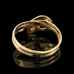 Antique/Vintage 18ct Yellow Gold Rose Cut Diamond Snake Ring