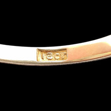Load image into Gallery viewer, Close-up of an 18CT stamp inside a gold ring shank
