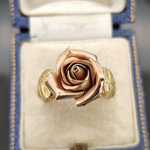 Load image into Gallery viewer, Vintage 14K Two Tone Gold Rose Dress Ring
