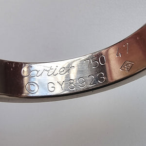 Cartier 18ct White Gold "Love" Wedding Band stamps