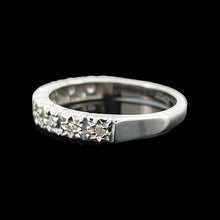 Load image into Gallery viewer, Vintage 18ct White Gold Diamond 3.2mm Half Eternity Ring
