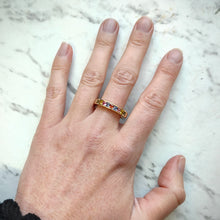 Load image into Gallery viewer, 18ct Yellow Gold Multi-Coloured Sapphire Channel Set Half Eternity Ring
