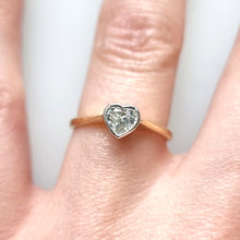 Load image into Gallery viewer, Vintage 18ct Gold Heart Shaped Diamond Solitaire Ring, 0.33ct modelled
