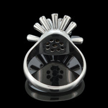 Load image into Gallery viewer, Vintage 18ct White Gold Ruby and Diamond Sputnik Ring
