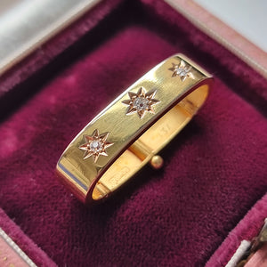 Antique 15ct Gold Diamond Scarf Clip, Hallmarked Birmingham 1901 side