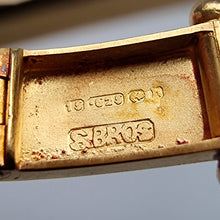 Load image into Gallery viewer, Antique 15ct Gold Diamond Scarf Clip, Hallmarked Birmingham 1901 hallmark and S.BROS maker&#39;s mark
