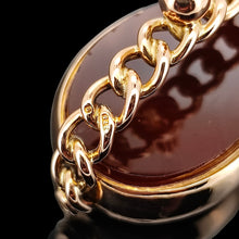 Load image into Gallery viewer, Antique 9ct Yellow Gold Bloodstone and Carnelian Swivel Fob Seal
