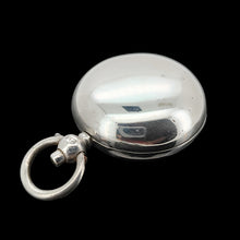 Load image into Gallery viewer, A silver sovereign case, on a black background
