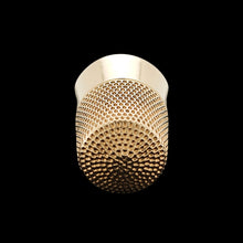 Load image into Gallery viewer, A yellow gold thimble, on a black background
