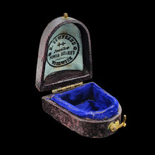Load image into Gallery viewer, An antique thimble case by R. Townsend in Woolwich, on a black background
