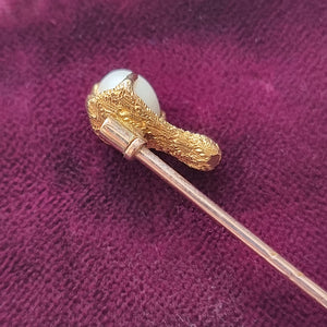 Antique 15ct & 18ct Gold Bird's Egg Tie/Stick Pin back