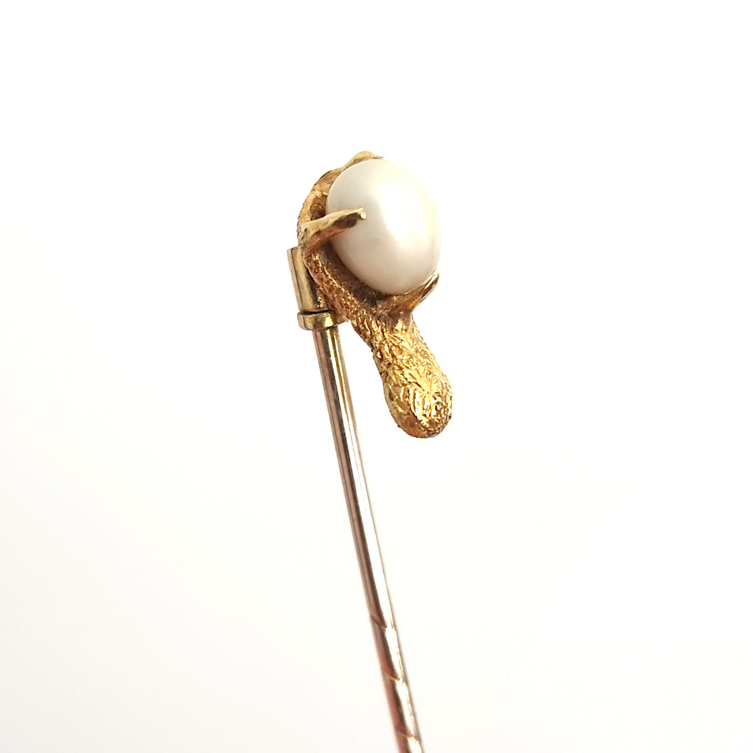 Antique 15ct & 18ct Gold Bird's Egg Tie/Stick Pin