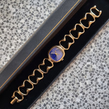 Load image into Gallery viewer, Longines Retro 1970&#39;s 9ct Gold Lapis Dial Mechanical Wrist Watch in box
