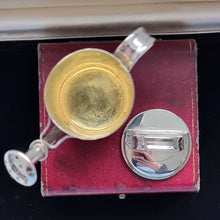 Load image into Gallery viewer, Edwardian Sterling Silver Watering Can, Hallmarked Birmingham 1902 inside, from above
