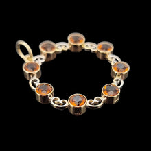 Load image into Gallery viewer, Vintage 9ct Yellow and White Gold Citrine Circle Pendant
