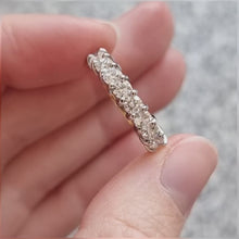 Load and play video in Gallery viewer, 18ct Yellow &amp; White Gold Nine Stone Diamond Ring, 1.00ct
