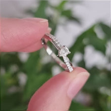 Load and play video in Gallery viewer, 18ct White Gold Pear and Brilliant Cut Diamond Ring, 0.30ct
