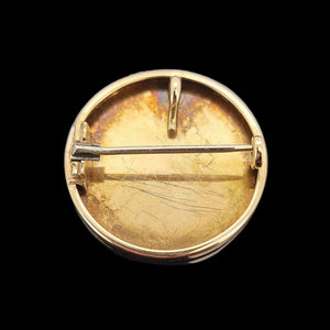 Antique 15ct Gold & Black Enamel Brooch/Pendant