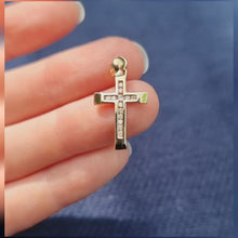 Load and play video in Gallery viewer, 9ct Gold Diamond Cross Pendant
