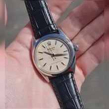 Load and play video in Gallery viewer, Rolex Oyster Vintage Stainless Steel Manual Wind, Circa 1954
