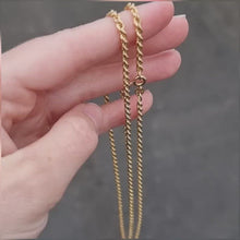 Load and play video in Gallery viewer, Vintage 9ct Gold Long 32&quot; Rope Chain, 19.0 grams video
