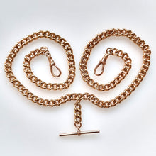 Load image into Gallery viewer, Vintage 9ct Rose Gold Double Albert Chain, 62.3 grams
