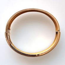 Load image into Gallery viewer, Victorian 15ct Gold Etruscan Style Bangle, Hallmarked Birmingham 1888 from above
