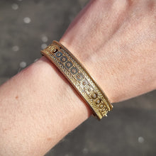 Load image into Gallery viewer, Victorian 15ct Gold Etruscan Style Bangle, Hallmarked Birmingham 1888 modelled
