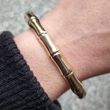 Load image into Gallery viewer, Vintage 9ct Gold Bamboo Bangle, Hallmarked London 1983 modelled

