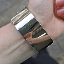 Load image into Gallery viewer, Victorian Silver Patchwork Design Bangle
