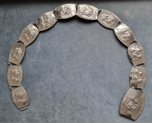 Edwardian Sterling Silver Cherub Panel Belt by Sampson Mordan & Co