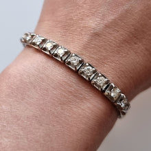Load image into Gallery viewer, Vintage 18ct Yellow &amp; White Gold Diamond Bracelet, 1.10ct modelled
