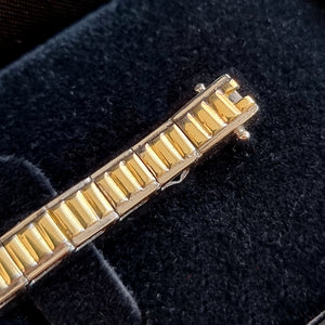 Vintage 18ct Yellow & White Gold Diamond Bracelet, 1.10ct end