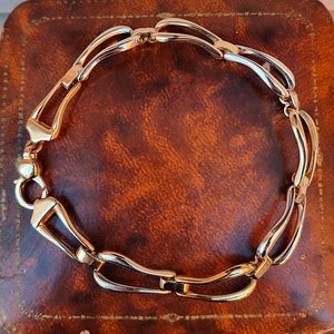 Vintage 9ct Yellow & White Gold Bracelet, 20.2 grams on box