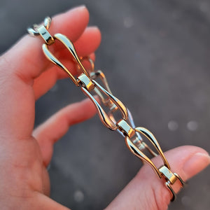 Vintage 9ct Yellow & White Gold Bracelet, 20.2 grams in hand