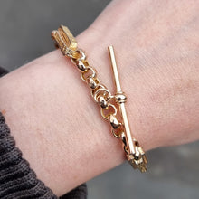 Load image into Gallery viewer, Antique 9ct Gold Fancy Albert Bracelet with T-Bar modelled
