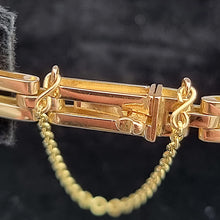 Load image into Gallery viewer, Art Deco 15ct Gold Diamond and Pearl Bracelet clasp

