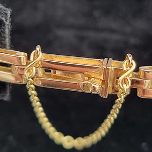 Art Deco 15ct Gold Diamond and Pearl Bracelet clasp