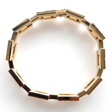 Load image into Gallery viewer, Vintage 9ct Gold Reversible Square Link Bracelet, 28.2 grams top-down
