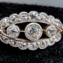 Load image into Gallery viewer, Antique 18ct Gold &amp; Silver Old-Cut Diamond Bracelet, 2.00ct close-up
