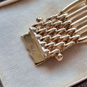 Vintage 9ct Gold Gate Bracelet, 42.7 grams clasp