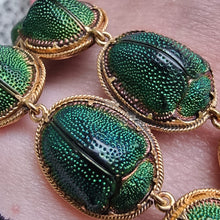 Load image into Gallery viewer, Victorian 15ct Gold Scarab Beetle Bracelet detail

