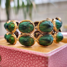 Load image into Gallery viewer, Victorian 15ct Gold Scarab Beetle Bracelet front
